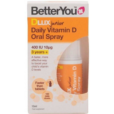 BetterYou DLux Junior Vitamin D Daily Oral Spray Bundle 3x 15ml pack