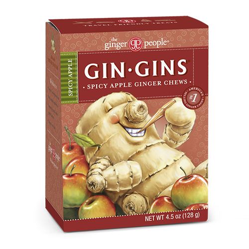 Gin Gins® | The Ginger People | Spicy Apple Ginger Chews | 84g x 2 (pack of 2)
