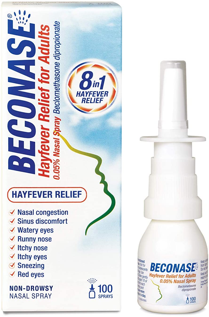 Beconase Nasal Spray | Hay Fever Relief for Adults | 2 pack x 100 Sprays