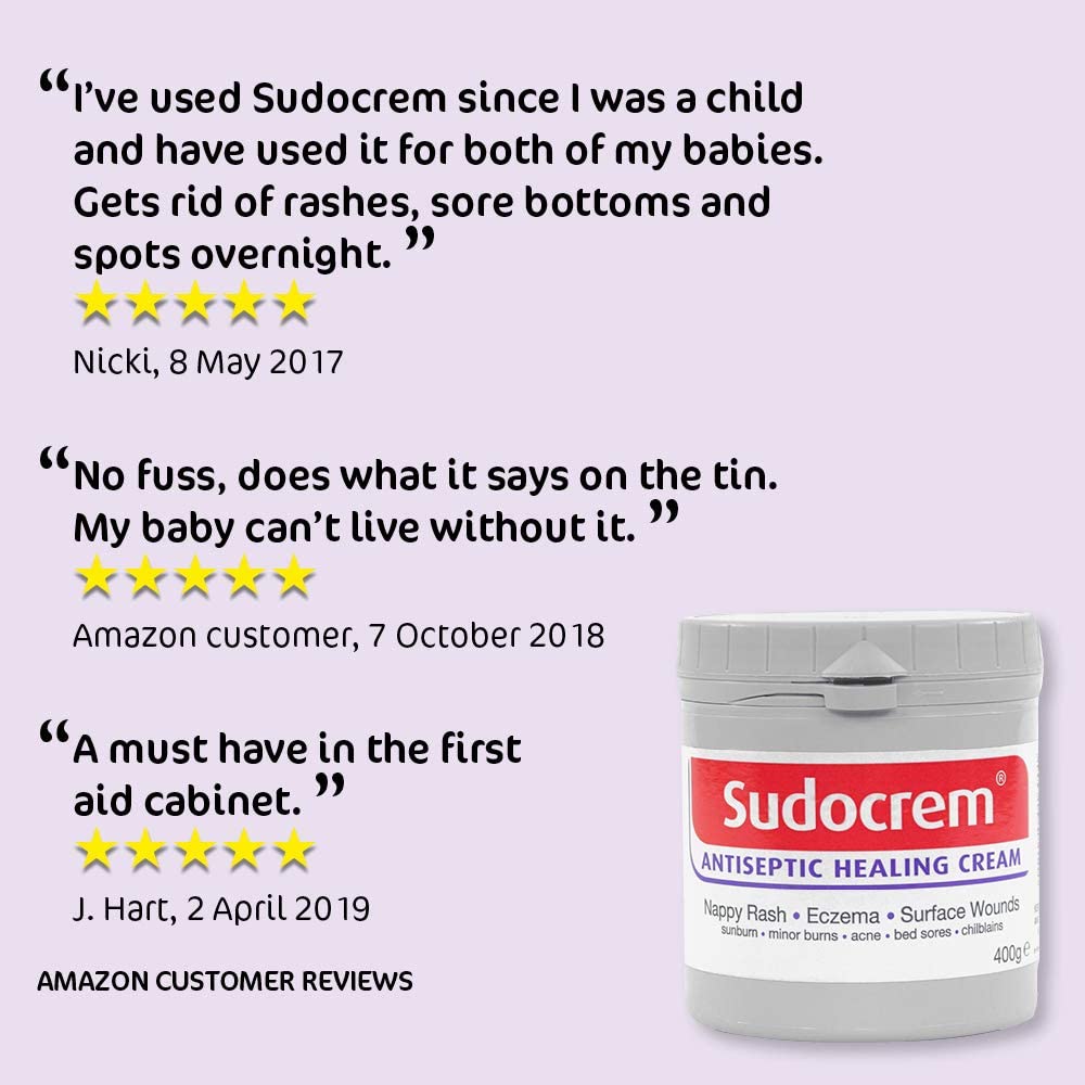 Sudocrem | Antiseptic Healing Cream | for Nappy Rash, Eczema, Surface Wounds | 400g x 1