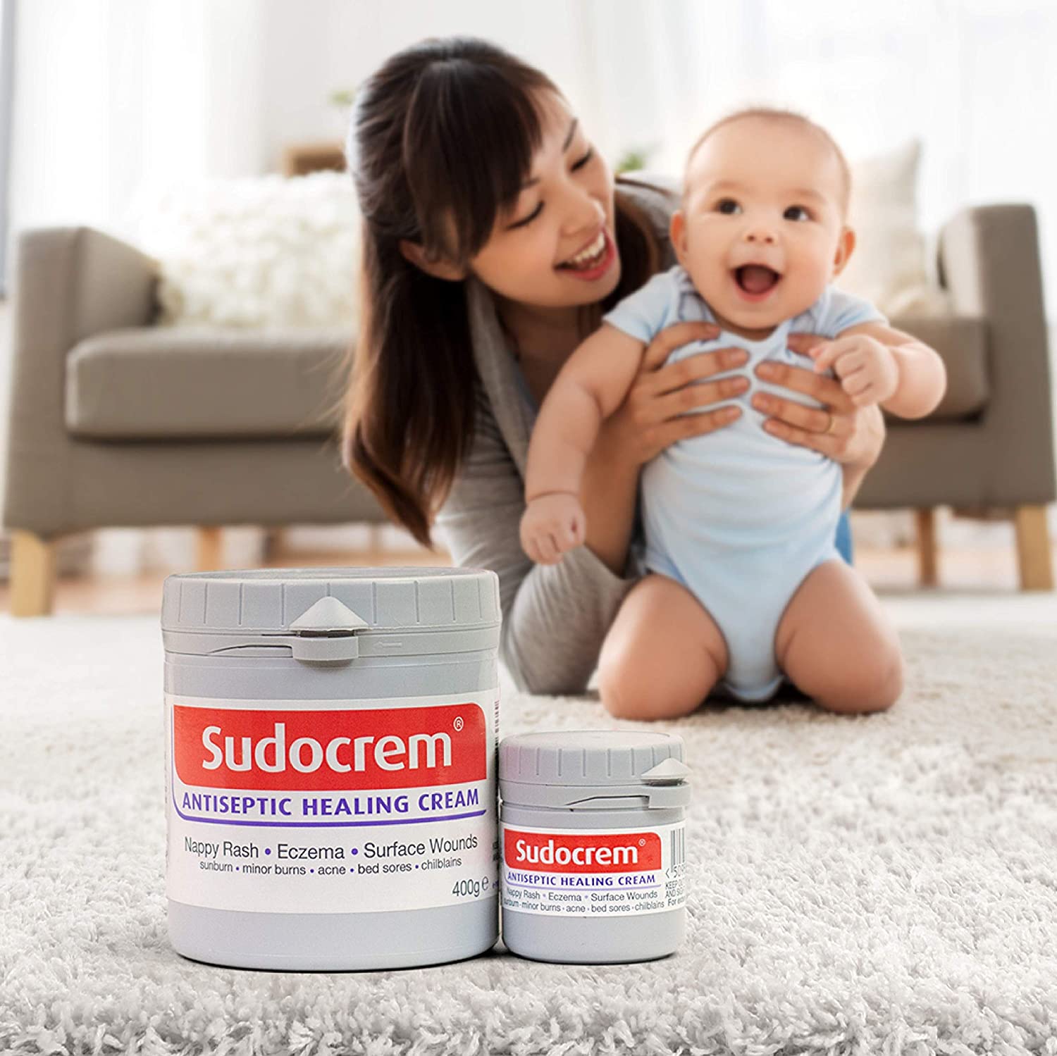 Sudocrem | Antiseptic Healing Cream | for Nappy Rash, Eczema, Surface Wounds | 400g x 1